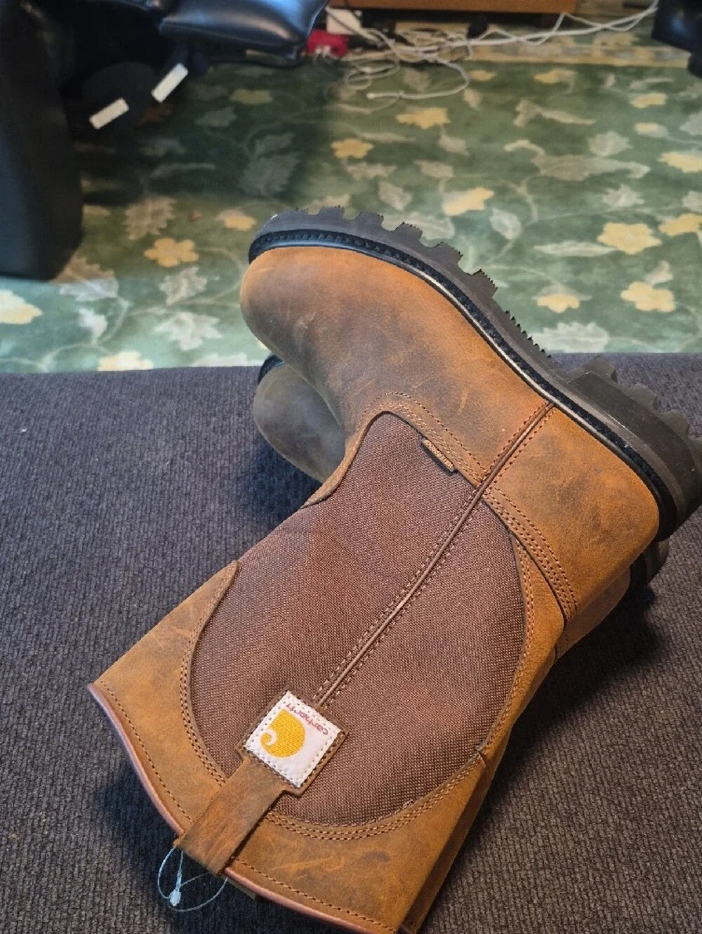 Carhartt Men's Brown/Tan Pull-On Work Boots